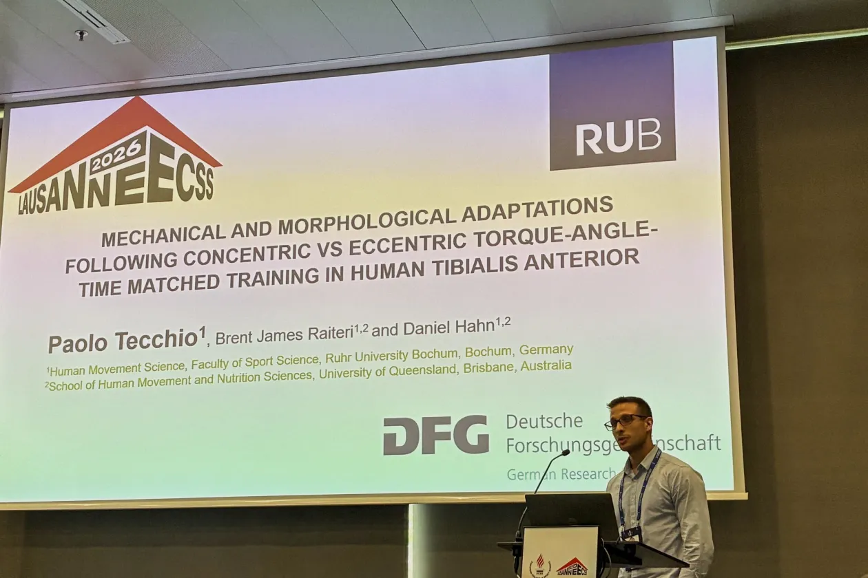 Paolo Tecchio bei seinem preisgekrönten Vortrag auf dem ECSS-Kongress 2026 in Lausanne